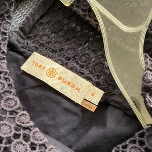 Tory Burch Black Crochet Lace Mini Dress